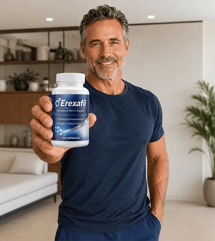 Erexafil daily vitality capsules supporting drive, stamina and steady energy in men past 50